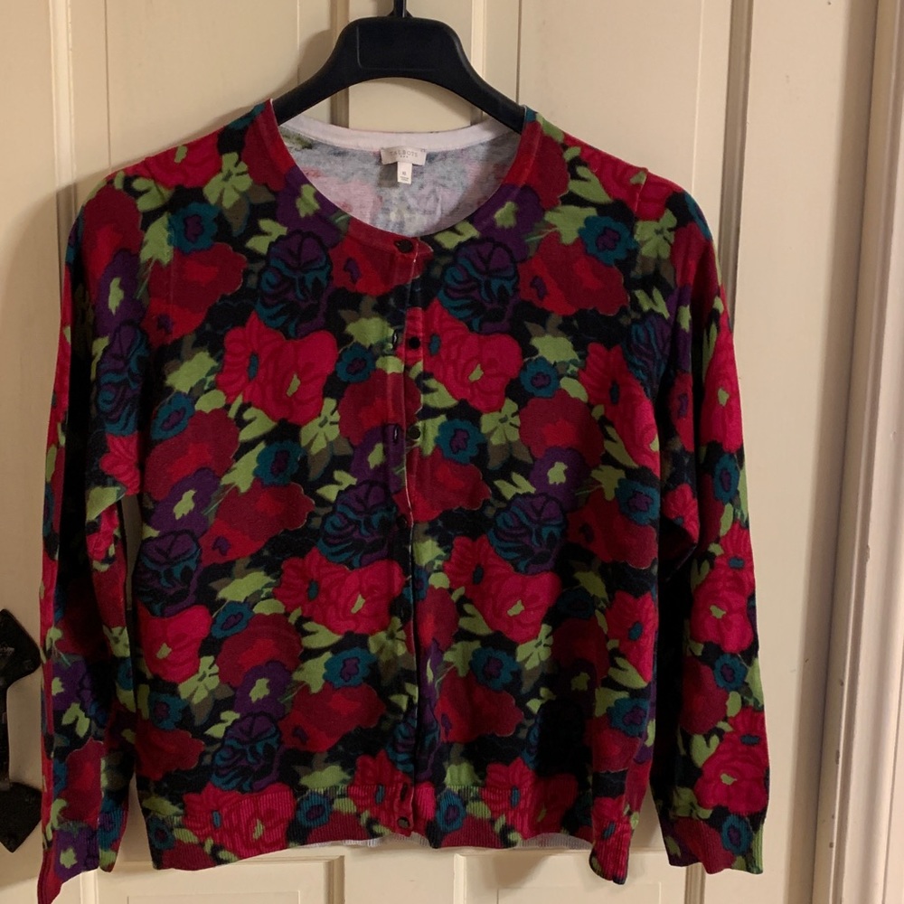 Floral Cardigan Sweater